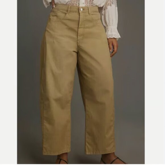 Anthropologie Pilcro Kenna Mid Rise Lightweight Barrel Pants - Picture 2 of 14